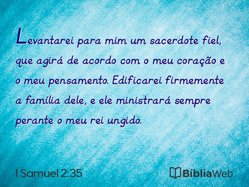 I Samuel 2:35 em imagem para compartilhar