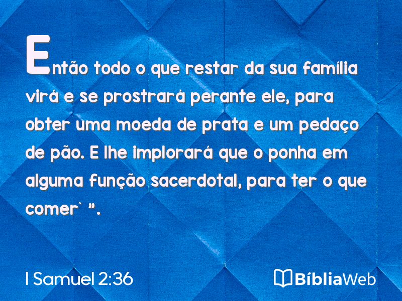 I Samuel 2:36 em imagem para compartilhar