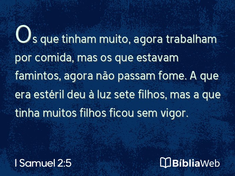 I Samuel 2:5 em imagem para compartilhar