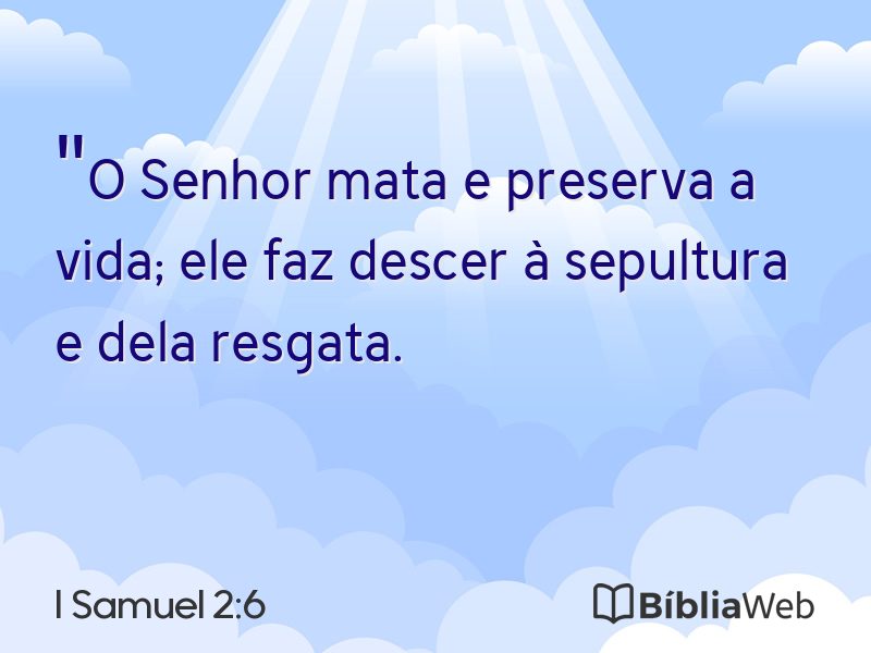 I Samuel 2:6 em imagem para compartilhar