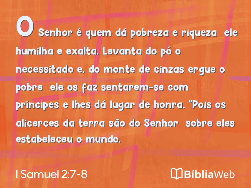 I Samuel 2:7-8 em imagem para compartilhar