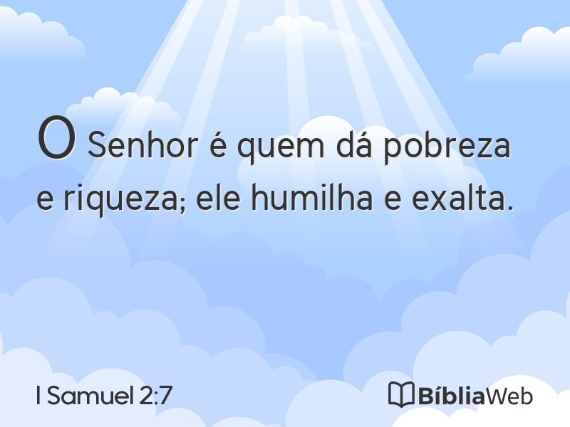 I Samuel 2:7 em imagem para compartilhar