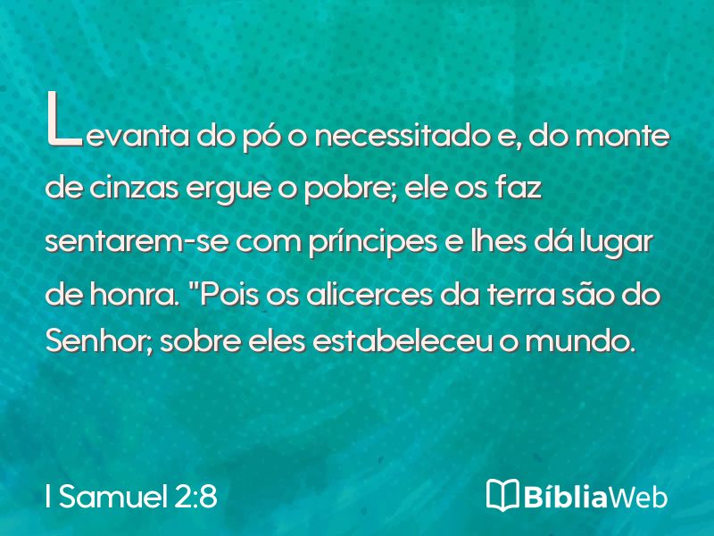 I Samuel 2:8 em imagem para compartilhar