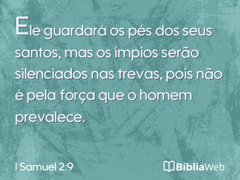 I Samuel 2:9 em imagem para compartilhar