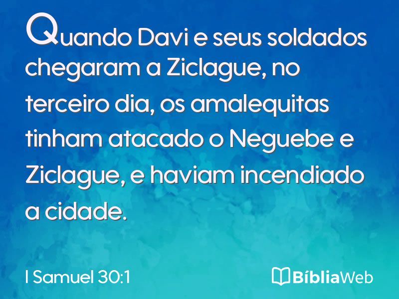I Samuel 30:1 em imagem para compartilhar