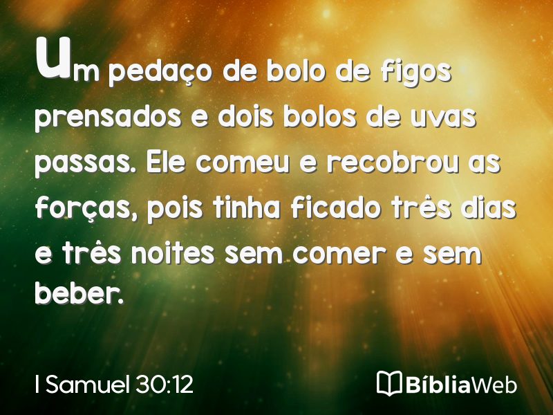 I Samuel 30:12 em imagem para compartilhar