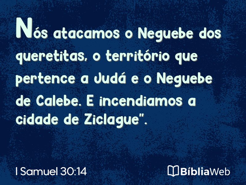 I Samuel 30:14 em imagem para compartilhar