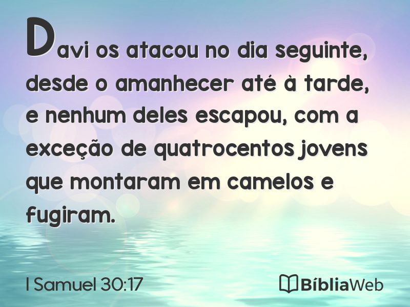 I Samuel 30:17 em imagem para compartilhar