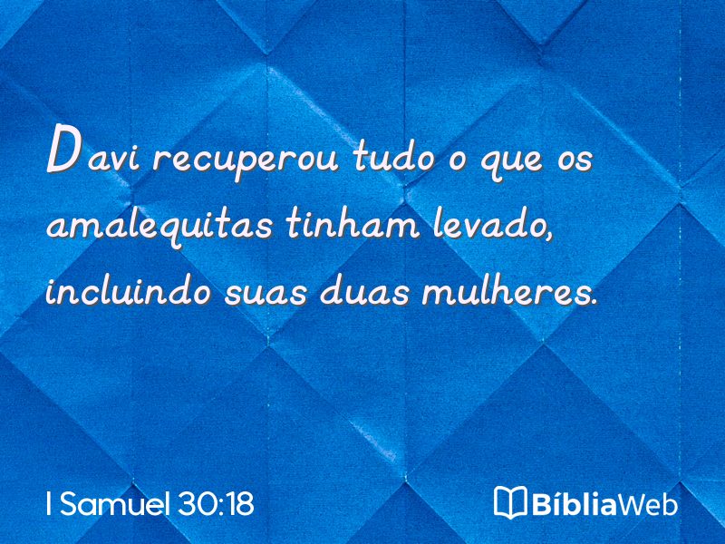I Samuel 30:18 em imagem para compartilhar