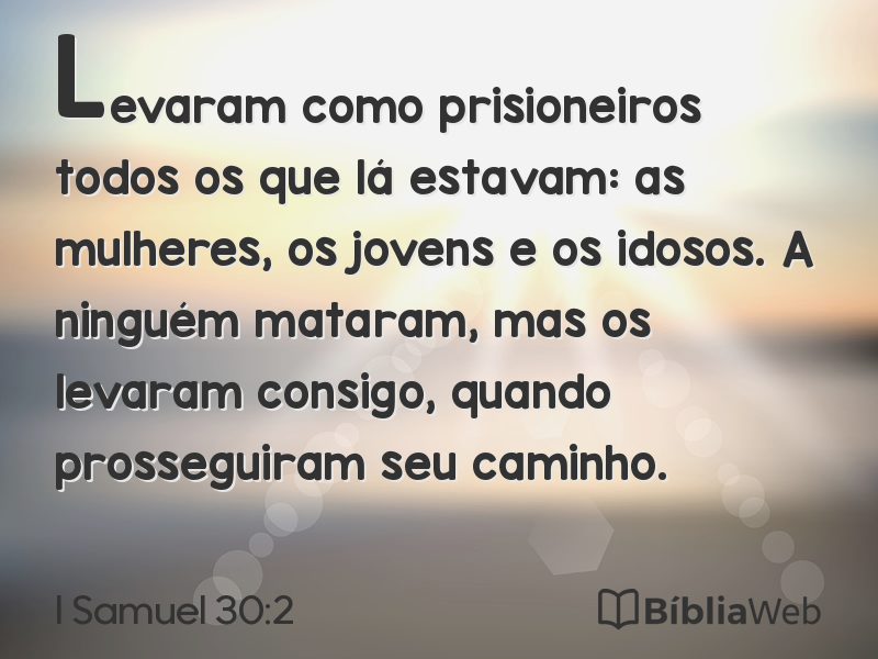 I Samuel 30:2 em imagem para compartilhar