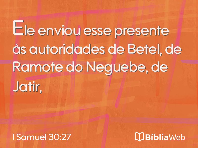 I Samuel 30:27 em imagem para compartilhar