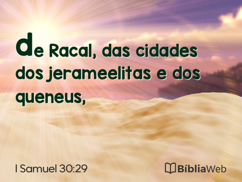 I Samuel 30:29 em imagem para compartilhar
