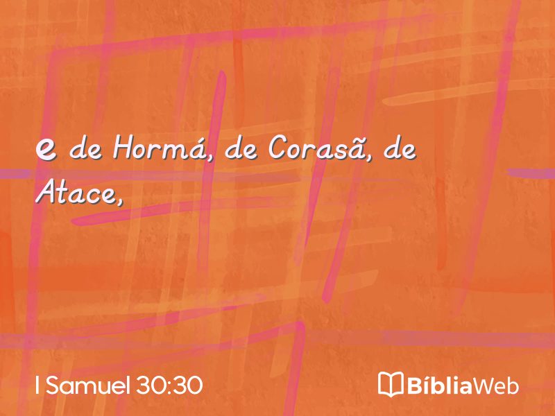 I Samuel 30:30 em imagem para compartilhar