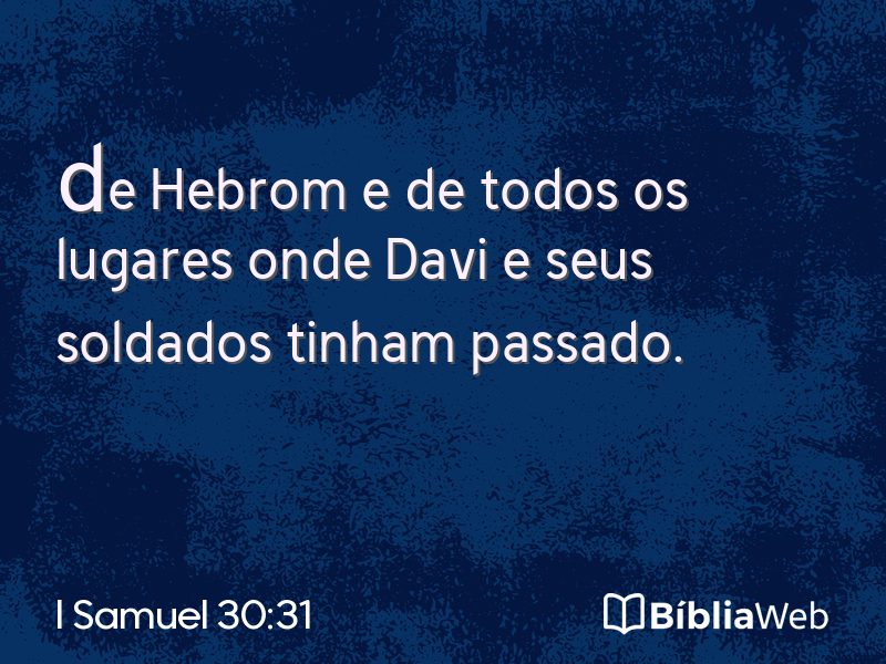 I Samuel 30:31 em imagem para compartilhar