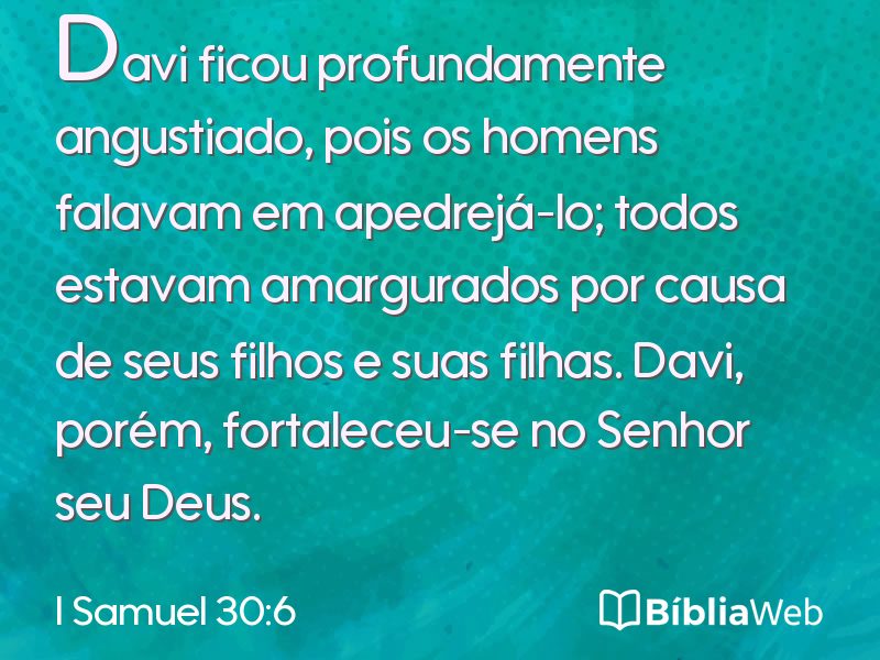 I Samuel 30:6 em imagem para compartilhar