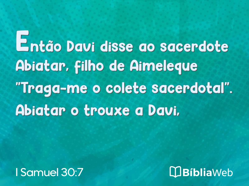 I Samuel 30:7 em imagem para compartilhar