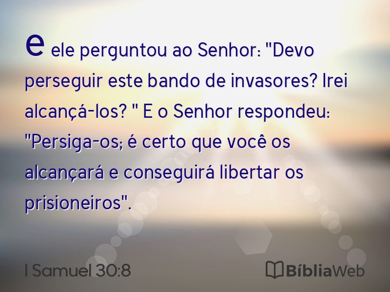 I Samuel 30:8 em imagem para compartilhar