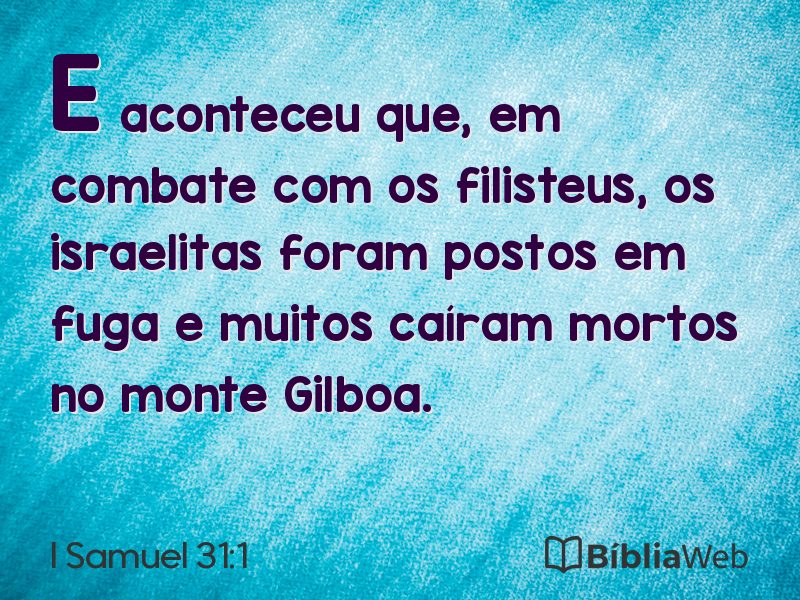 I Samuel 31:1 em imagem para compartilhar