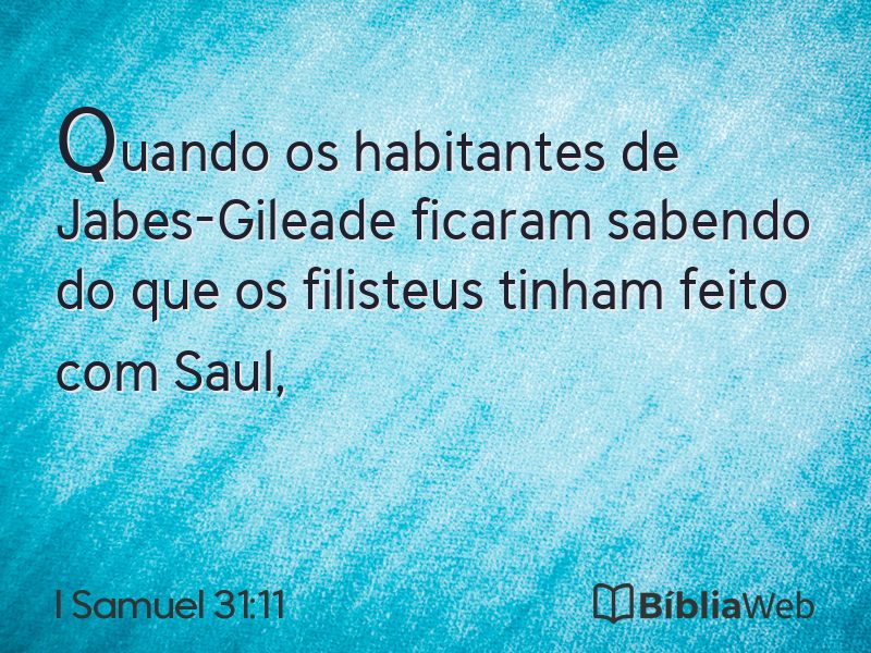I Samuel 31:11 em imagem para compartilhar