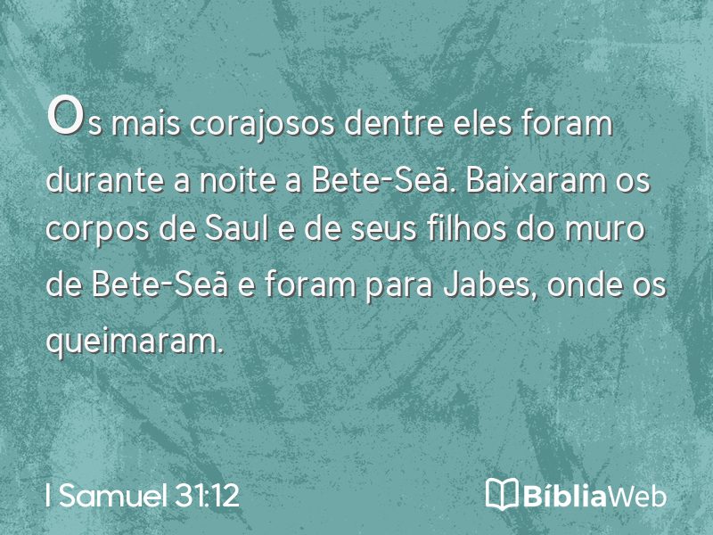 I Samuel 31:12 em imagem para compartilhar