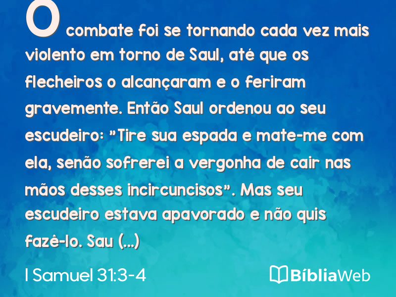 I Samuel 31:3-4 em imagem para compartilhar