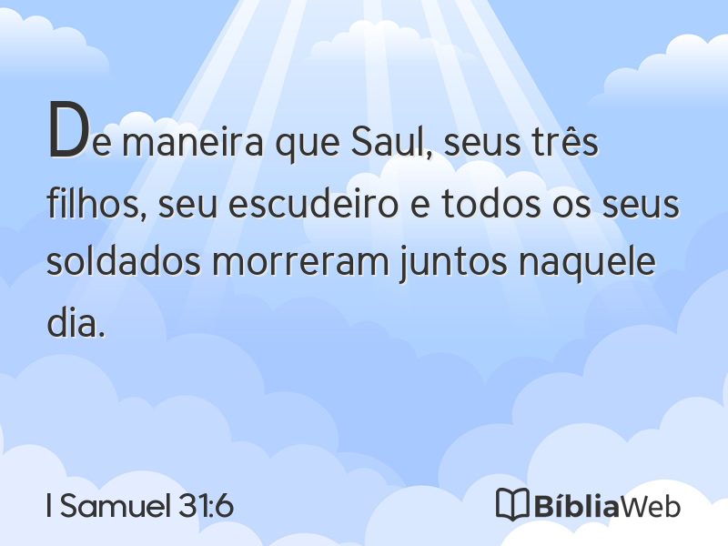 I Samuel 31:6 em imagem para compartilhar