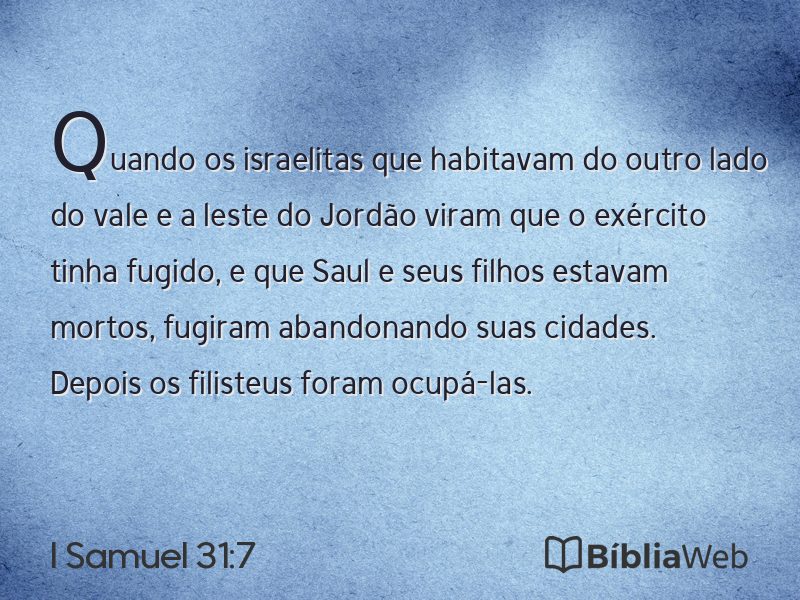 I Samuel 31:7 em imagem para compartilhar