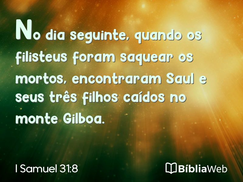 I Samuel 31:8 em imagem para compartilhar