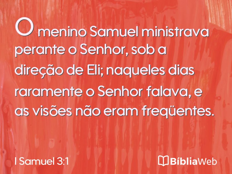 I Samuel 3:1 em imagem para compartilhar