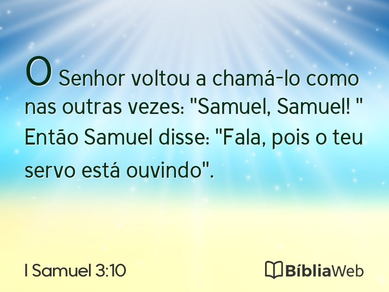 I Samuel 3:10 em imagem para compartilhar