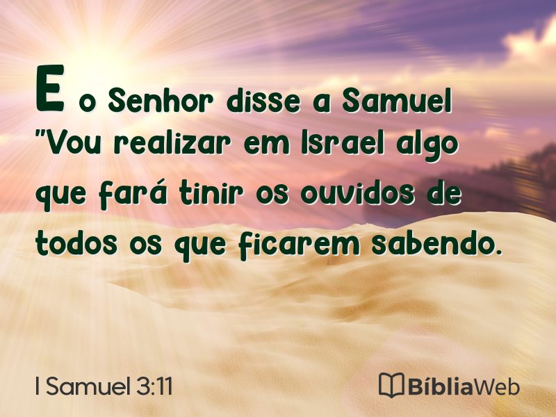 I Samuel 3:11 em imagem para compartilhar