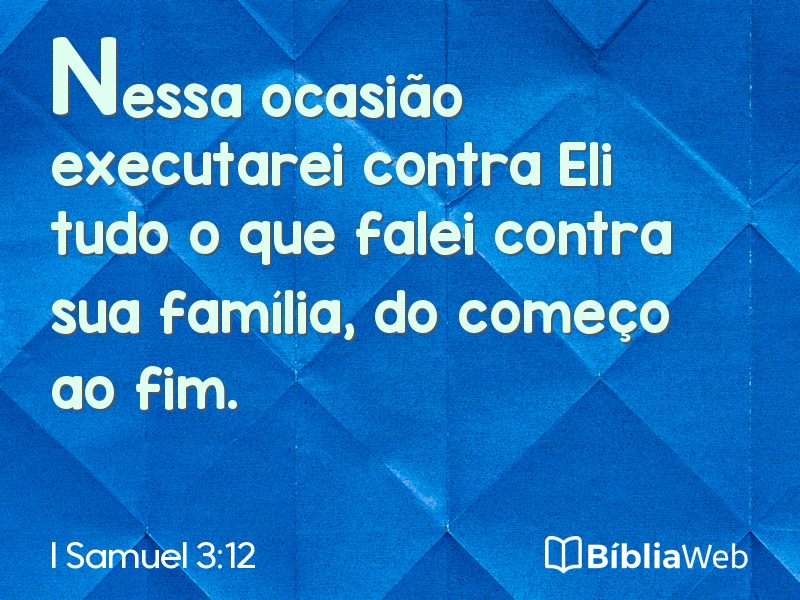 I Samuel 3:12 em imagem para compartilhar