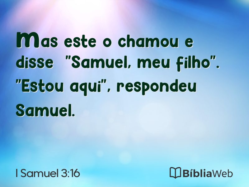I Samuel 3:16 em imagem para compartilhar