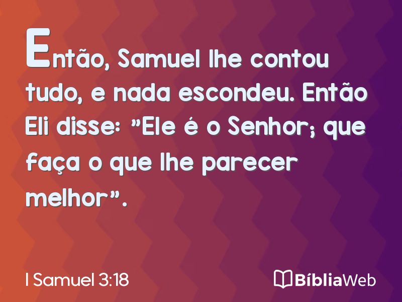 I Samuel 3:18 em imagem para compartilhar