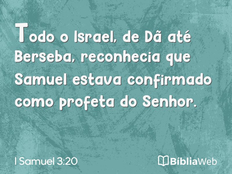 I Samuel 3:20 em imagem para compartilhar
