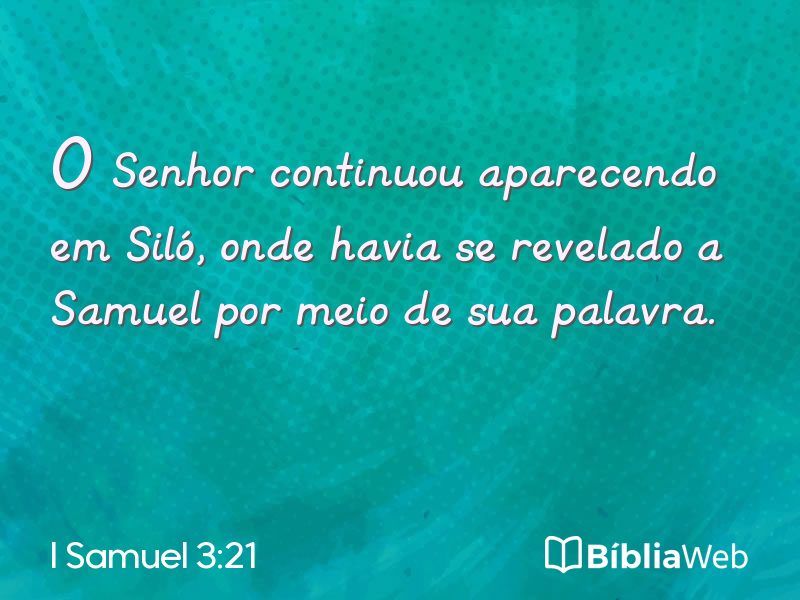 I Samuel 3:21 em imagem para compartilhar