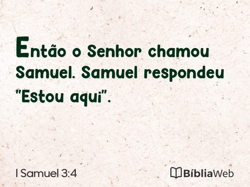 I Samuel 3:4 em imagem para compartilhar