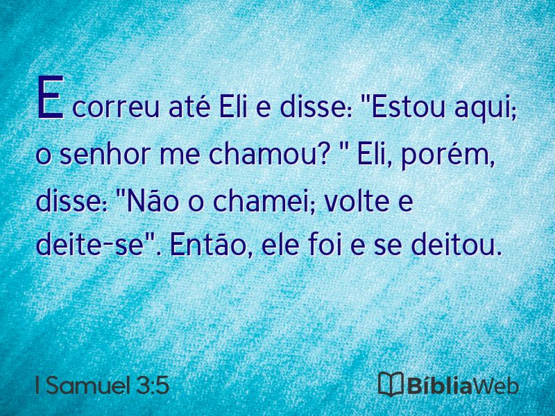 I Samuel 3:5 em imagem para compartilhar