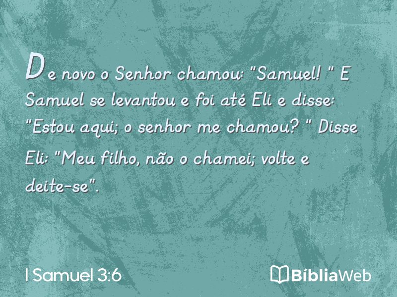 I Samuel 3:6 em imagem para compartilhar