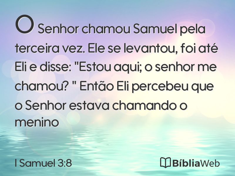 I Samuel 3:8 em imagem para compartilhar