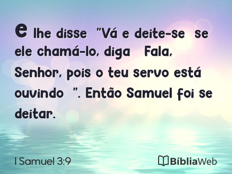 I Samuel 3:9 em imagem para compartilhar