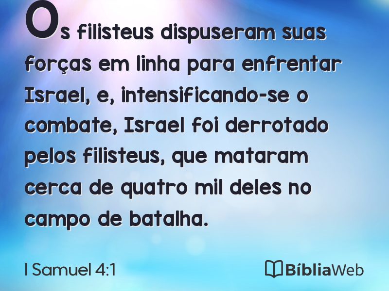 I Samuel 4:1 em imagem para compartilhar