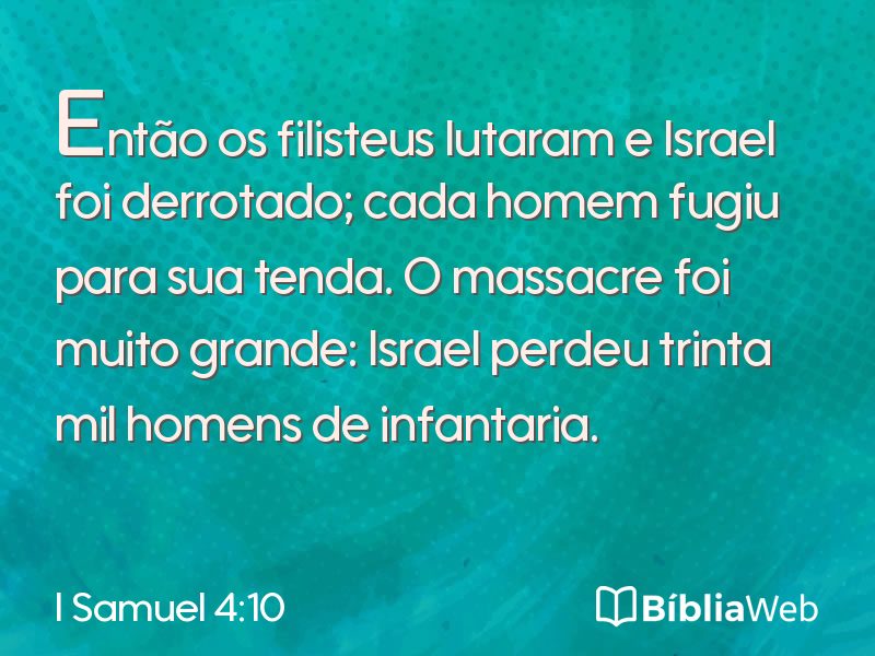 I Samuel 4:10 em imagem para compartilhar