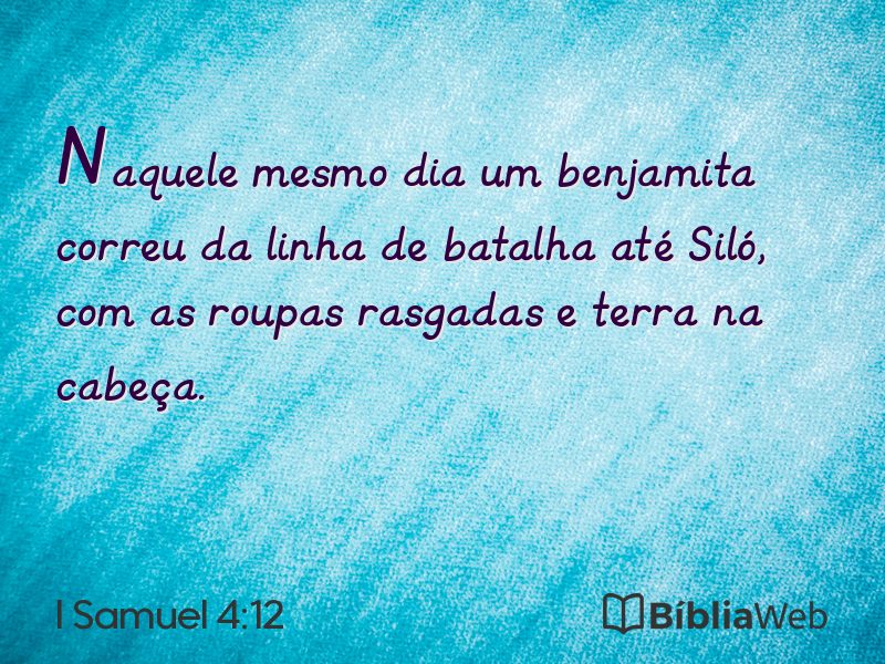 I Samuel 4:12 em imagem para compartilhar