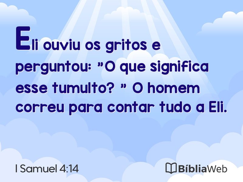 I Samuel 4:14 em imagem para compartilhar