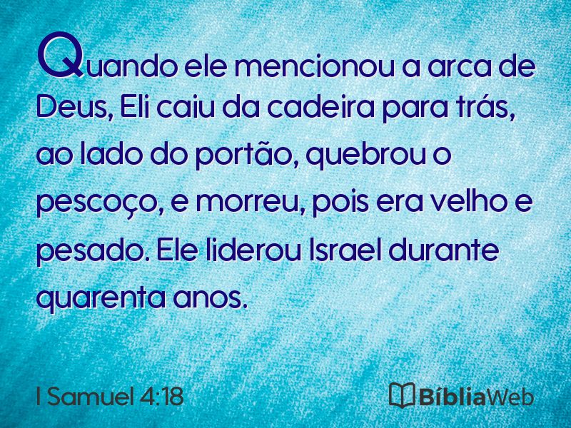 I Samuel 4:18 em imagem para compartilhar