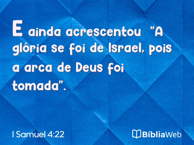 I Samuel 4:22 em imagem para compartilhar