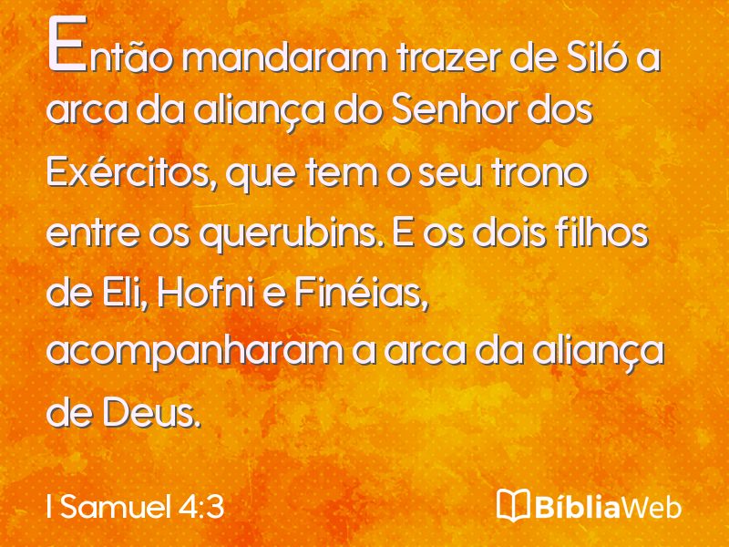 I Samuel 4:3 em imagem para compartilhar
