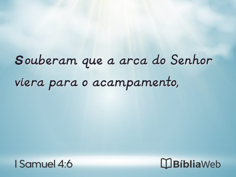 I Samuel 4:6 em imagem para compartilhar