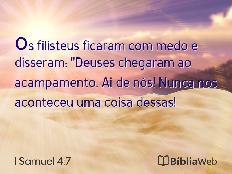 I Samuel 4:7 em imagem para compartilhar